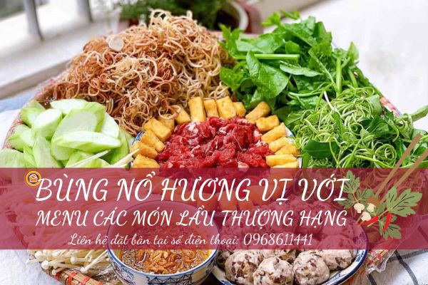 MENU CÁC MÓN LẨU